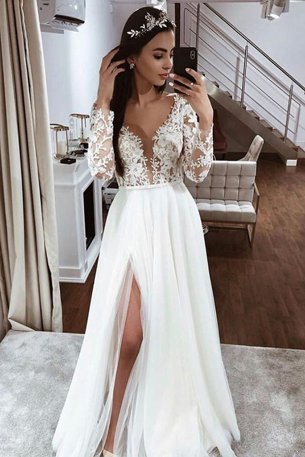 Long Sleeves Lace Wedding Dresses ...